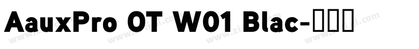 AauxPro OT W01 Blac字体转换